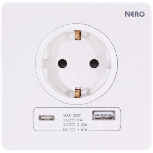 NERO Stop Kontak + USB + Type C CASA X2 X216VGAC-W White